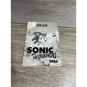 Sonic The Hedgehog Sega Game Gear Instruction Manual 1991 Vintage Replacement